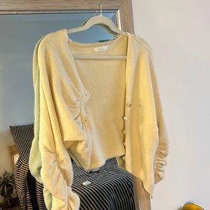 Asymmetrical cream cardigan